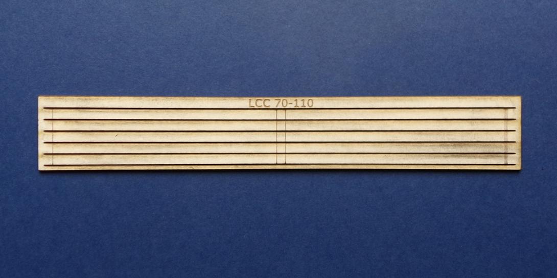 LCC 70-110 O gauge canopy support strips Supports strips used to bind canopy ironworks.